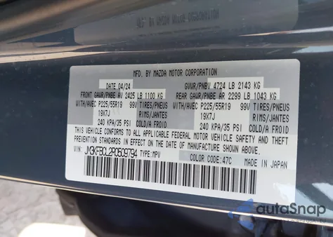 2024 Mazda Cx-5 2.5 S Carbon Edition z USA, uszkodzony, nr VIN JM3KFBCL2R0509794